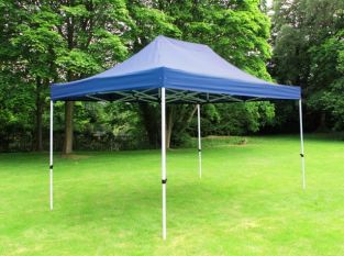 Standaard, Pop Up Stalen Vouwtent - Blauw - 3m x 4,5m