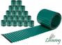 Pak van 20x 5m Gegalvaniseerde Tuin Rand Rollen - Groen - H16,5cm