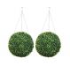 Paar Kunststoffen Buxus Bollen van Primrose® - 28cm elk